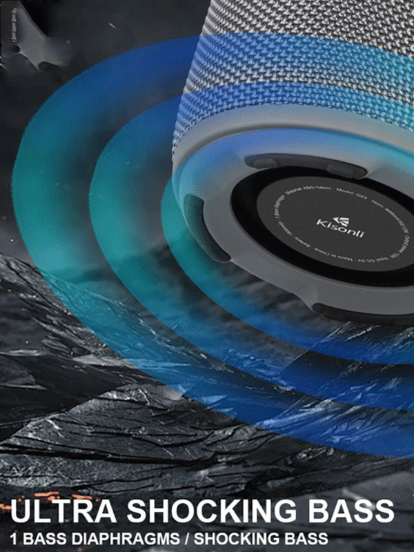 Kisonli Q23 Portable Bluetooth RGB Speaker with 1800mAh Ultra Strong ...
